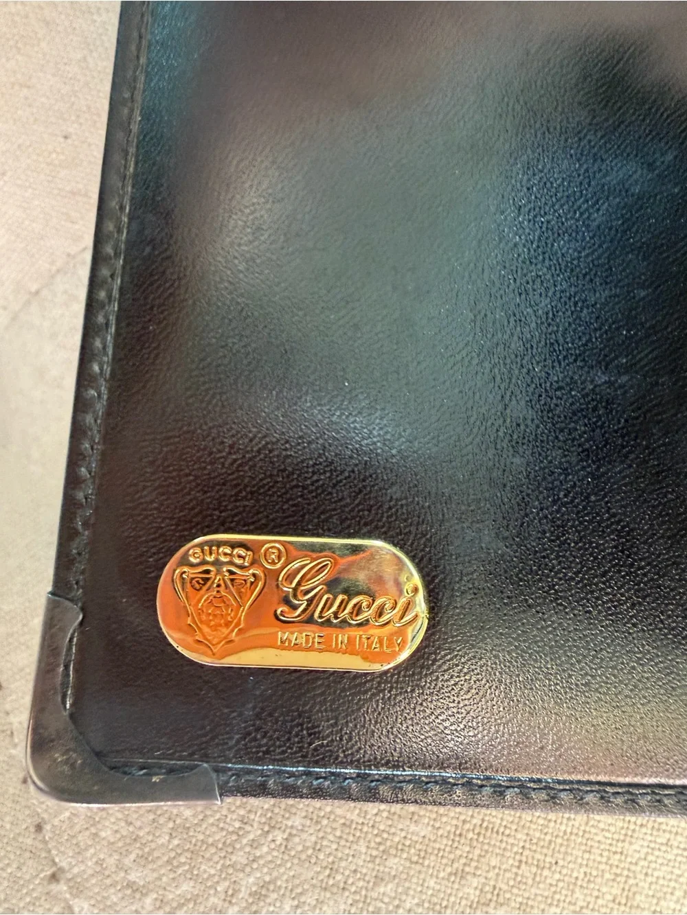 Authentic Black Gucci Leather Men’s Wallet
